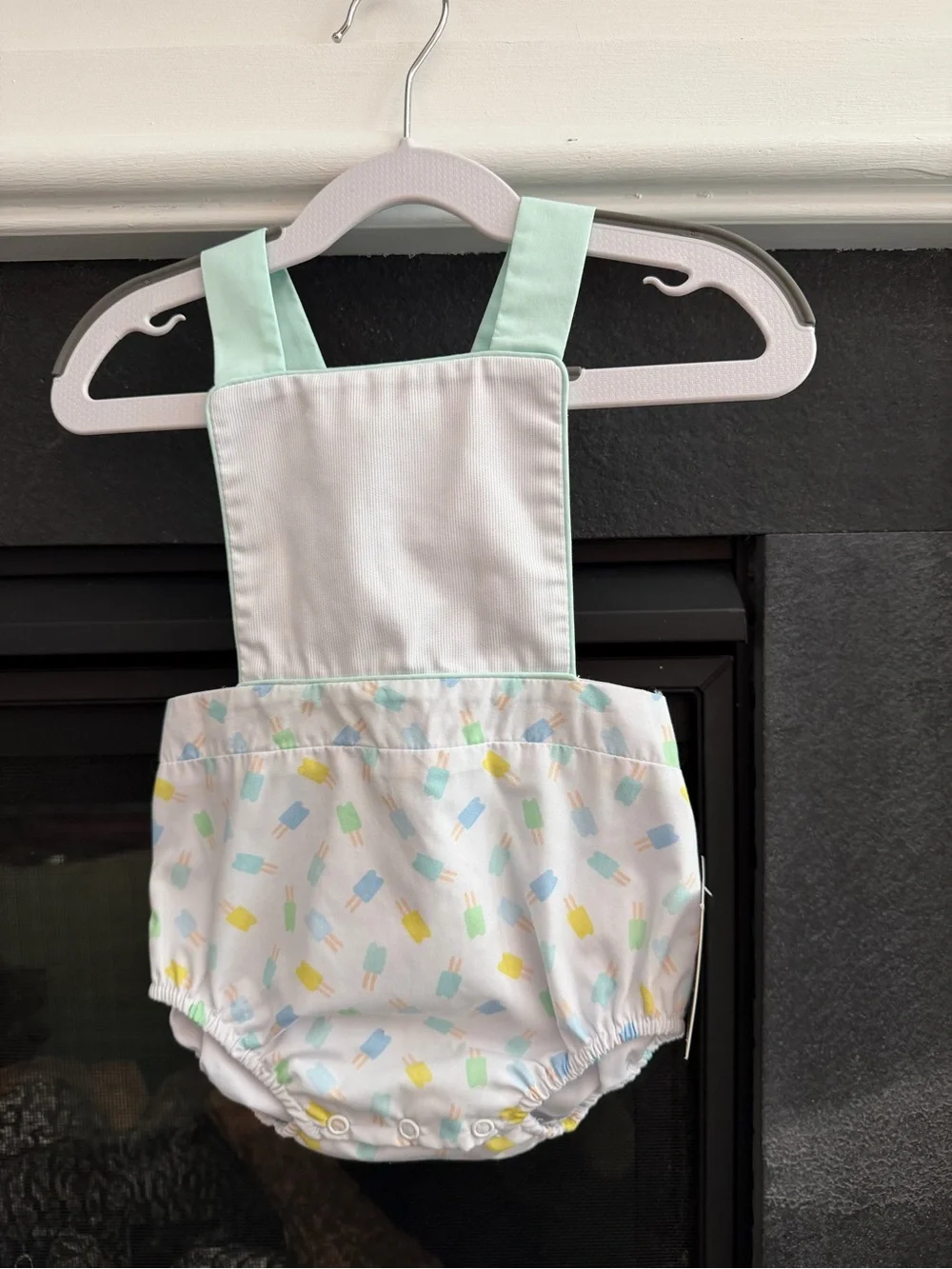 Mint Magnolia Sawyer Sunsuit Tremont Twin Pops NWT Size 12 Months